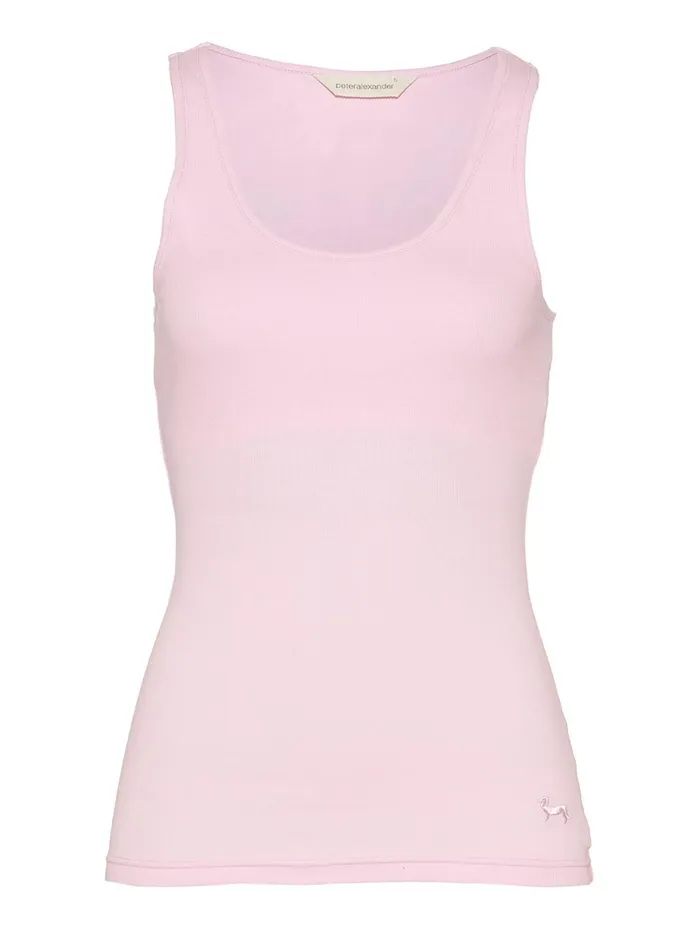 Women PA Classic Tank With Shelf Bra White Peter Alexander Classic Tops