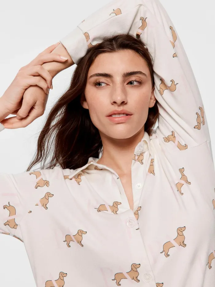 Women PA Penny Long Sleeve Plush Nightshirt Multi Peter Alexander Lounge