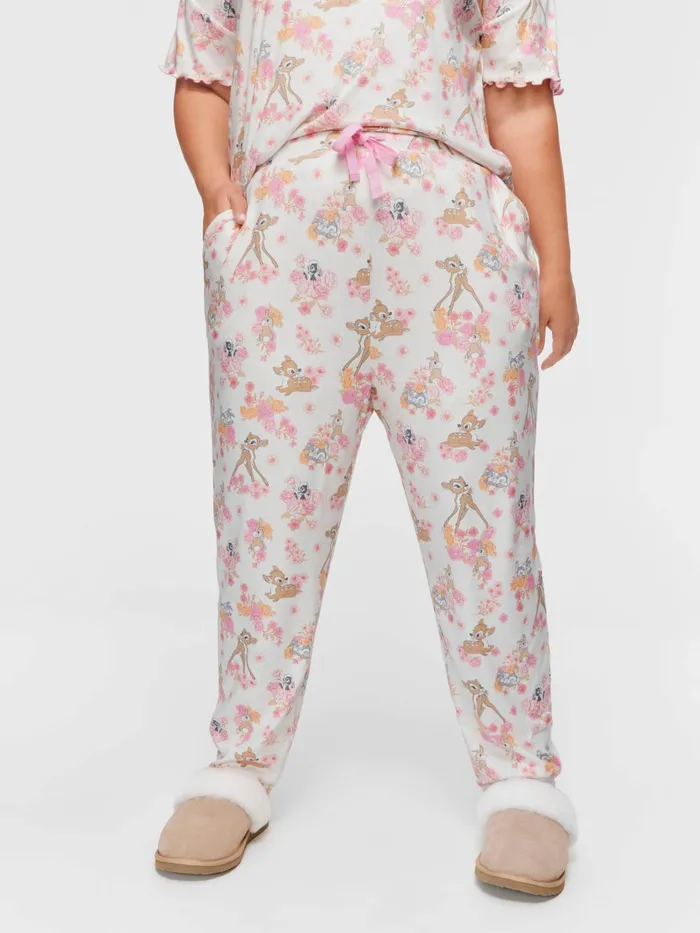 Women PA Plus Bambi Pointelle Tapered Leg Pj Pant Multi Peter Alexander Pants Women PA Plus Bambi Pointelle Tapered Leg Pj Pant Multi Peter Alexander Pants
