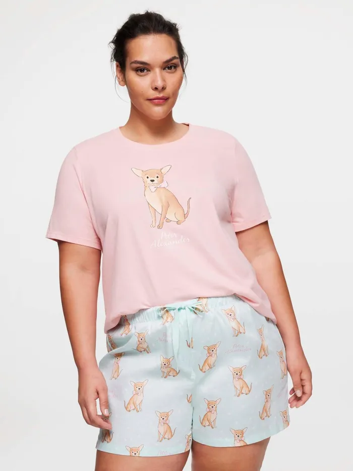 Women PA Plus Chihuahua Pj Short Multi Peter Alexander Shorts