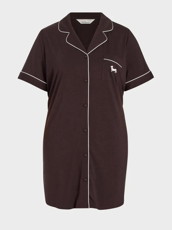 Women PA Plus Chocolate Bamboo Nightshirt Chocolate Peter Alexander Nighties