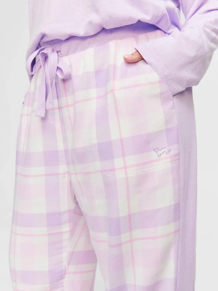 Women PA Plus Lilac Check Flannelette Legwarmer Pj Pant Multi Peter Alexander Pants