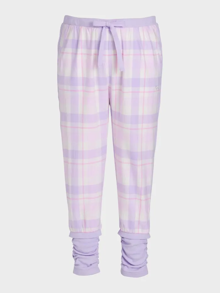 Women PA Plus Lilac Check Flannelette Legwarmer Pj Pant Multi Peter Alexander Pants