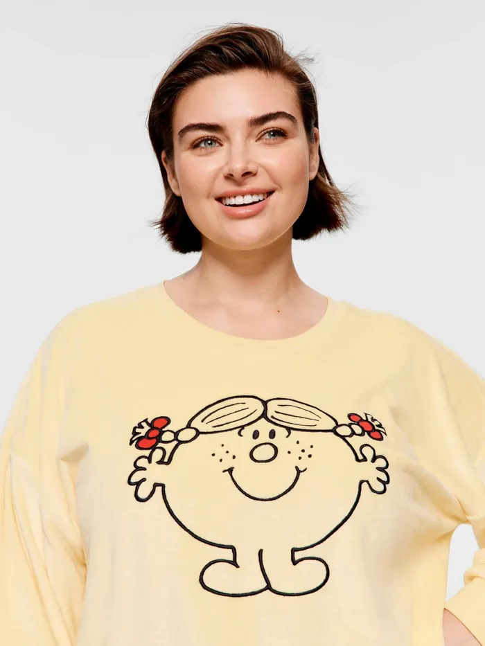 Women PA Plus Little Miss Sunshine Fluffy Sweater Yellow Peter Alexander Tops