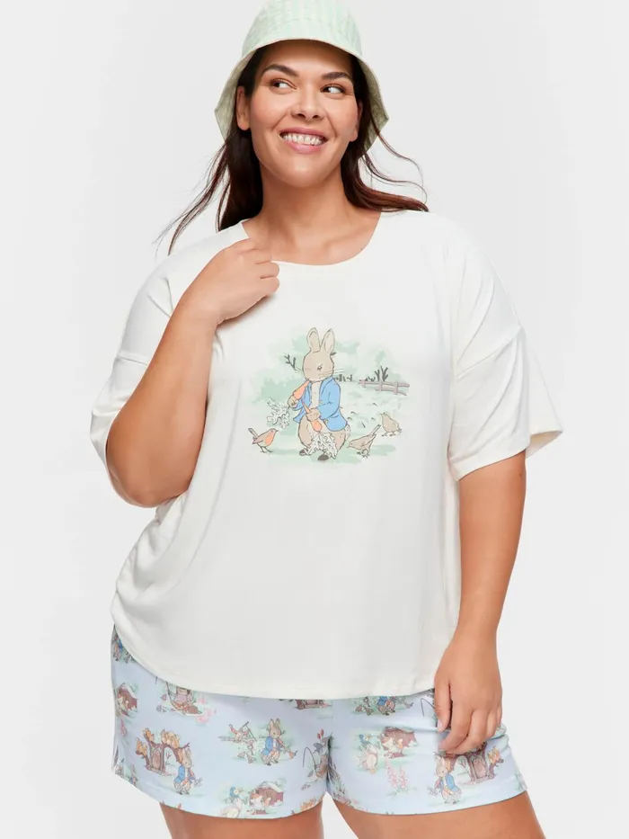Women PA Plus Peter Rabbit Plush Tee Pink Peter Alexander Nighties