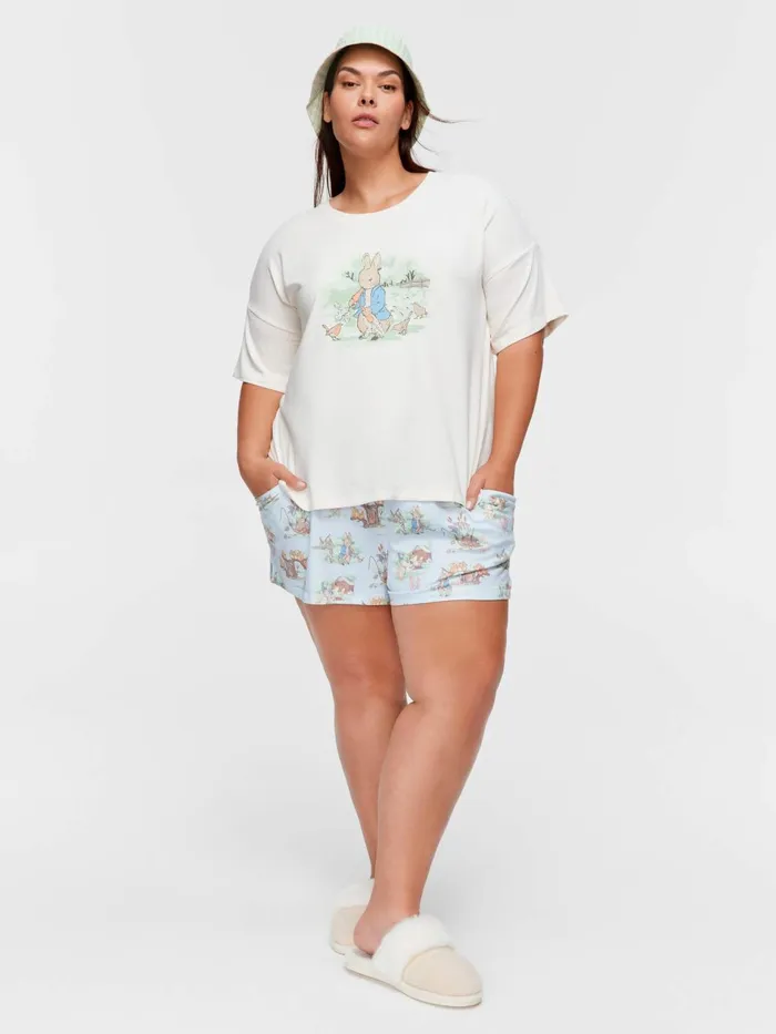 Women PA Plus Peter Rabbit Plush Tee Pink Peter Alexander Nighties