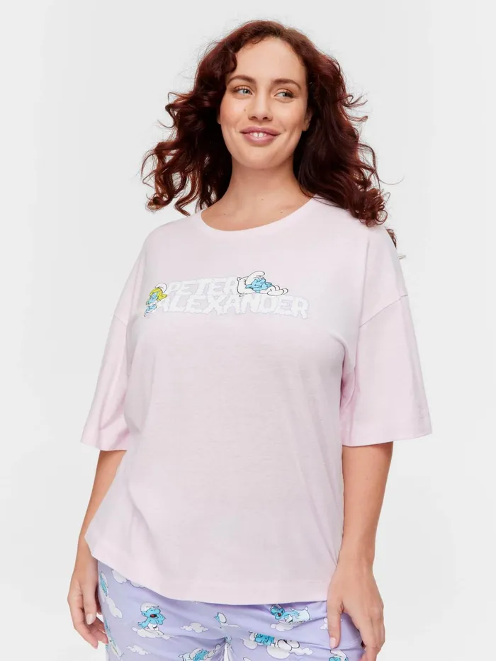 Women PA Plus The Smurfs Tee Pink Peter Alexander Tops