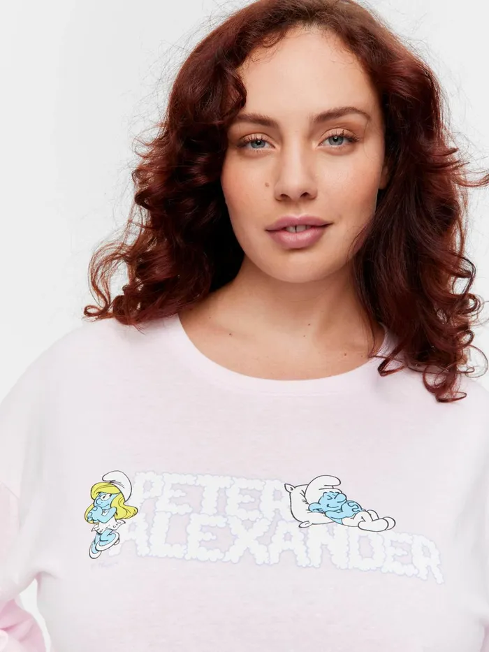 Women PA Plus The Smurfs Tee Pink Peter Alexander Tops