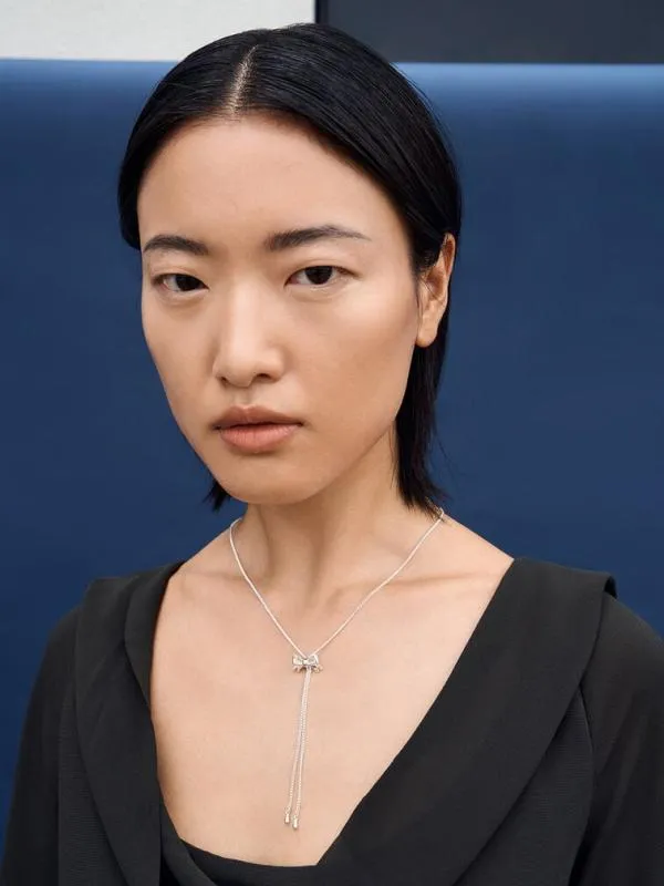 Women Paige Ribbon Necklace 8211 Silver CHARLES and KEITH Necklaces Women Paige Ribbon Necklace 8211 Silver CHARLES and KEITH Necklaces