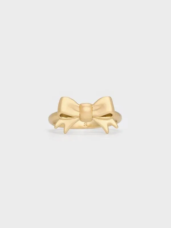 Women Paige Ribbon Ring 8211 Brush Gold CHARLES and KEITH Rings