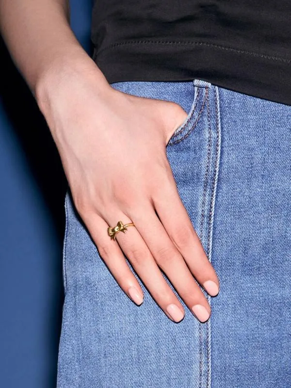 Women Paige Ribbon Ring 8211 Brush Gold CHARLES and KEITH Rings Women Paige Ribbon Ring 8211 Brush Gold CHARLES and KEITH Rings