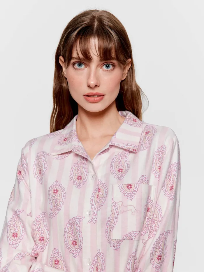 Women Paisley Flannelette Nightshirt Multi Peter Alexander Nighties