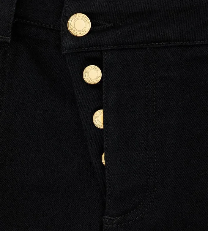Women Pants and Shorts Tom Ford Compact Denim Asymmetric Shorts Black Women Pants and Shorts Tom Ford Compact Denim Asymmetric Shorts Black