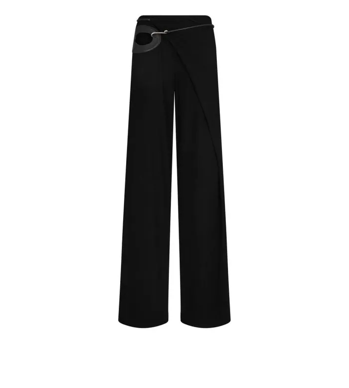 Women Pants and Shorts Tom Ford Wide Leg Wrap Pants Black