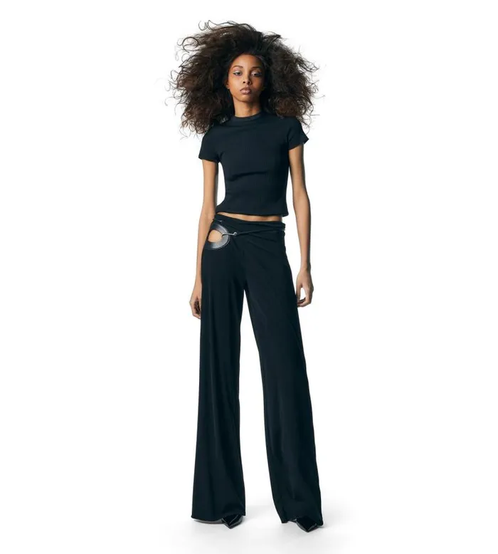 Women Pants and Shorts Tom Ford Wide Leg Wrap Pants Black