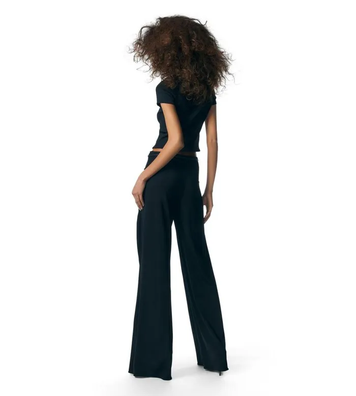 Women Pants and Shorts Tom Ford Wide Leg Wrap Pants Black