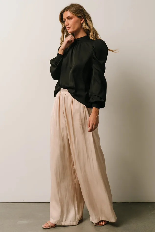 Women Pants Baltic Born Jayla Palazzo Satin Pant Champagne