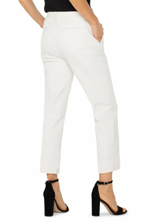 Women Pants Liverpool Los Angeles Kelsey Trouser With Side Slit Whipped Cream