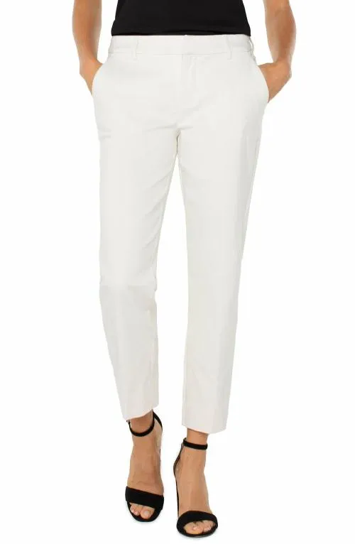 Women Pants Liverpool Los Angeles Kelsey Trouser With Side Slit Whipped Cream