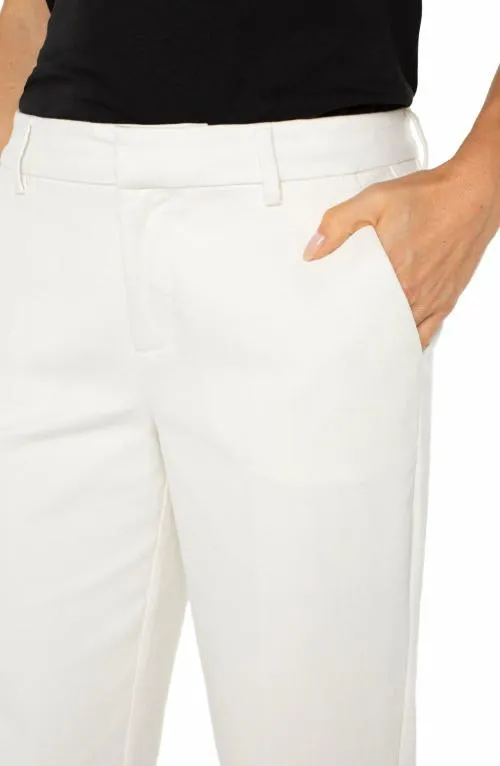 Women Pants Liverpool Los Angeles Kelsey Trouser With Side Slit Whipped Cream