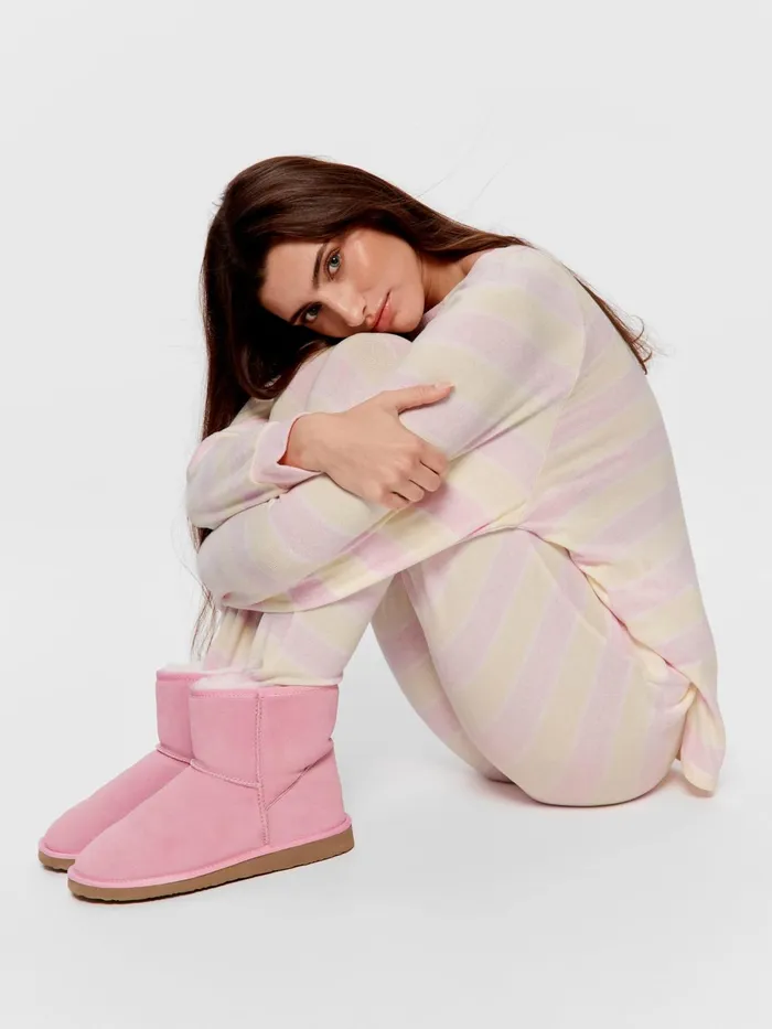 Women Pastel Fuzzy Tapered Pj Pant Multi Peter Alexander Pants