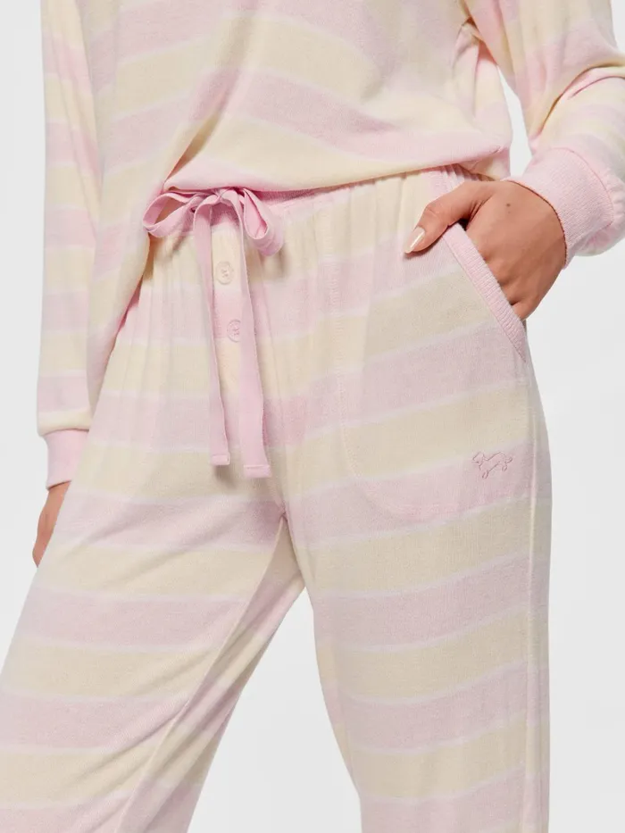 Women Pastel Fuzzy Tapered Pj Pant Multi Peter Alexander Pants