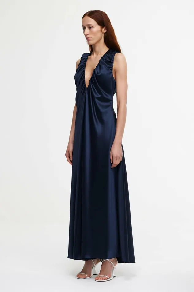 Women PATTERSON MAXI DRESS Navy Acler Sale