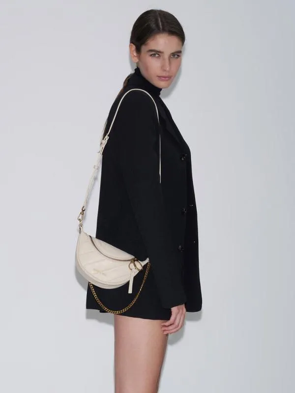 Women Philomena WrinkledEffect HalfMoon Crossbody Bag 8211 Ivory CHARLES and KEITH Crossbody Bags Women Philomena WrinkledEffect HalfMoon Crossbody Bag 8211 Ivory CHARLES and KEITH Crossbody Bags