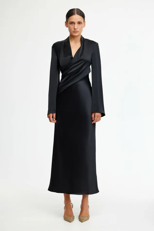 Women PICCADILLY MIDI DRESS Black Acler Black Dresses