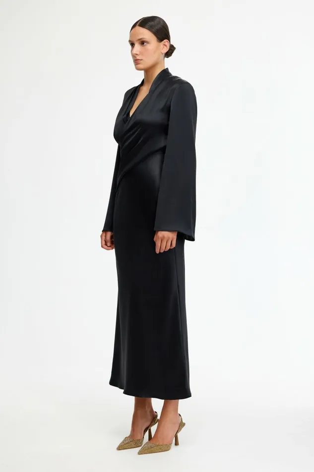 Women PICCADILLY MIDI DRESS Black Acler Black Dresses