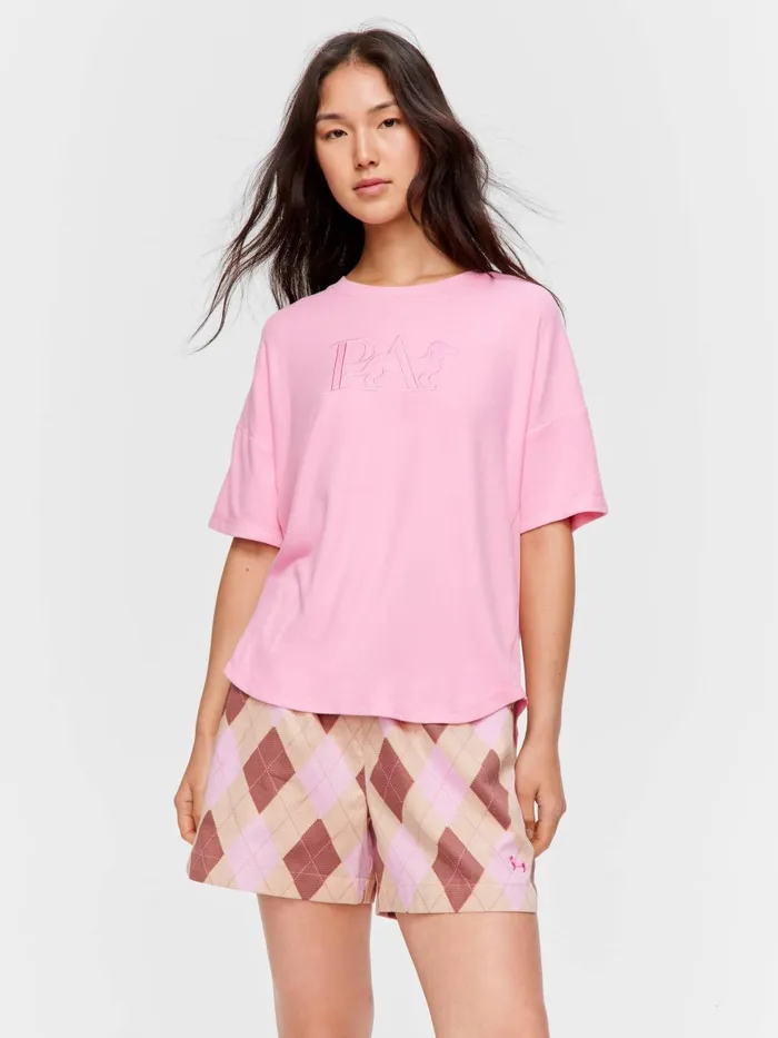 Women Pink Plush PA Tee Pink Peter Alexander Tops