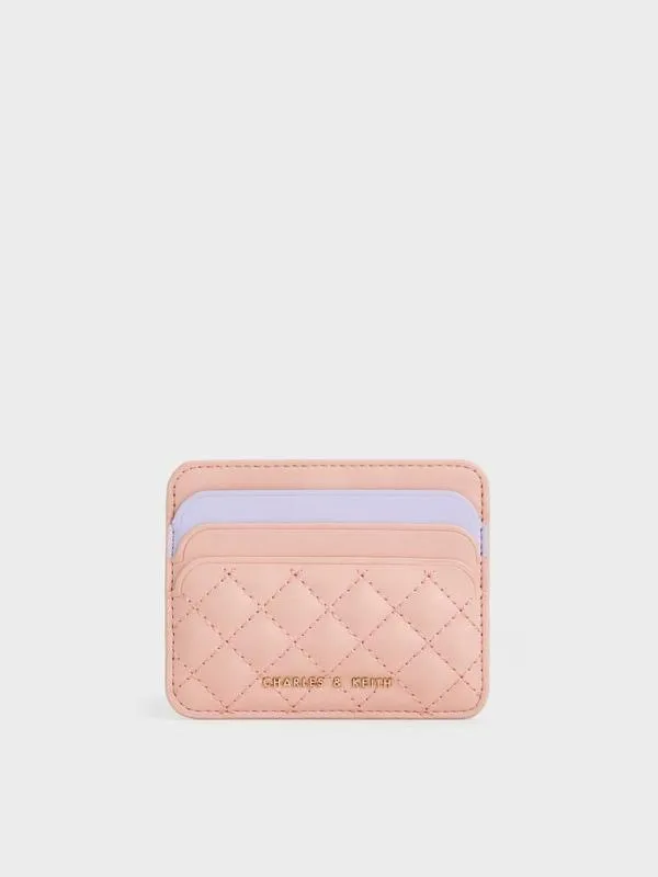 Women Quilted MultiSlot Card Holder 8211 Pink CHARLES and KEITH Card Holders