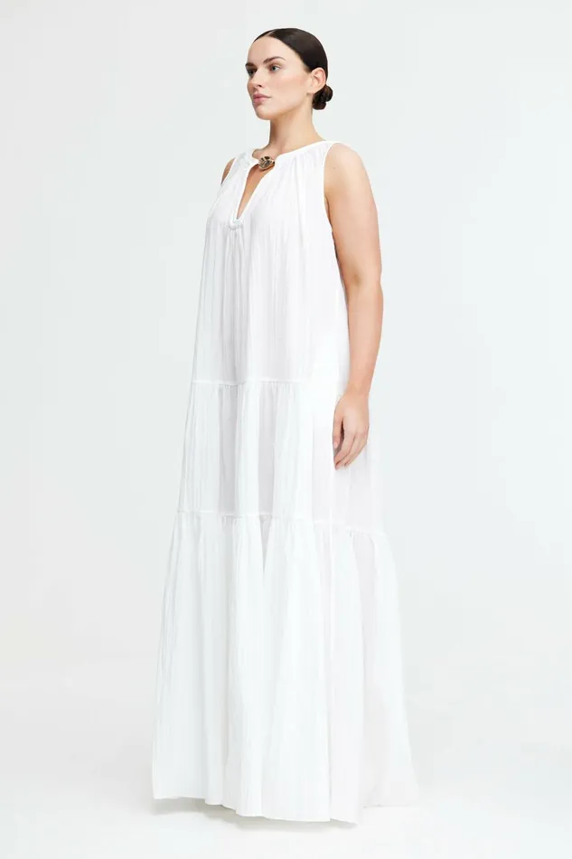 Women RADMOOR MAXI DRESS Ivory Acler White Dresses