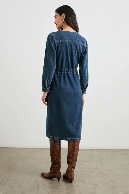 Women Rails Denim Elysian Dress Pebble Blue Women Rails Denim Elysian Dress Pebble Blue