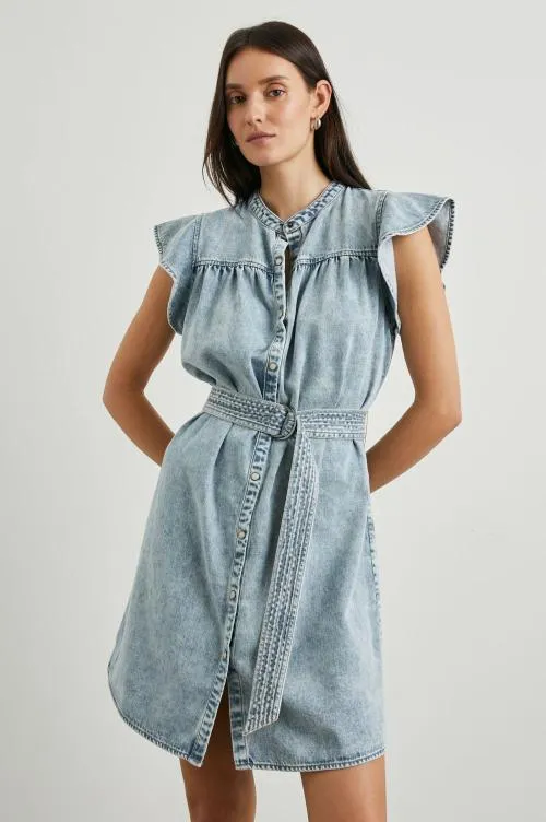Women Rails Denim Letta Dress Faded Indigo