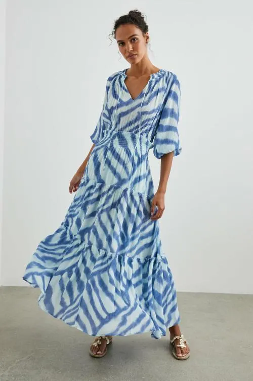 Women Rails Dresses and Rompers Caterine Dress Blue Watercolor Stripes