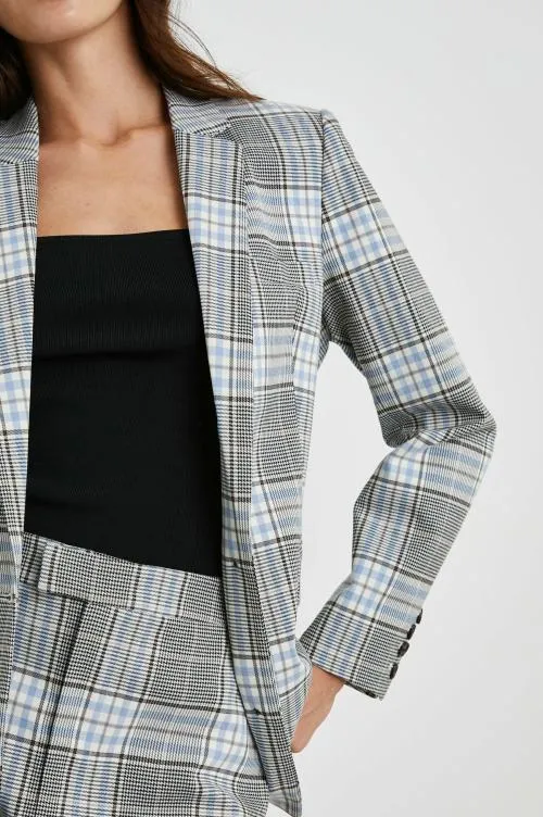 Women Rails Jackets and Coats Stanton Blazer Cocoa Sky Check Women Rails Jackets and Coats Stanton Blazer Cocoa Sky Check
