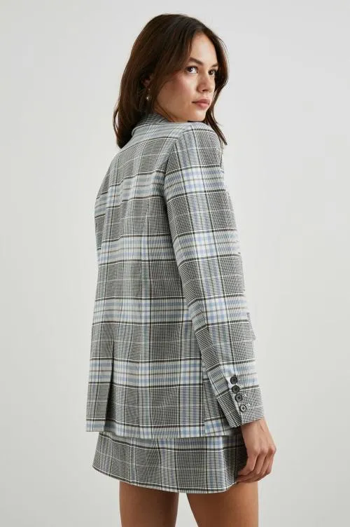 Women Rails Jackets and Coats Stanton Blazer Cocoa Sky Check Women Rails Jackets and Coats Stanton Blazer Cocoa Sky Check