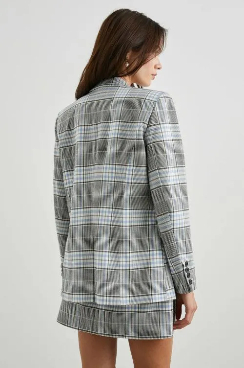 Women Rails Jackets and Coats Stanton Blazer Cocoa Sky Check Women Rails Jackets and Coats Stanton Blazer Cocoa Sky Check