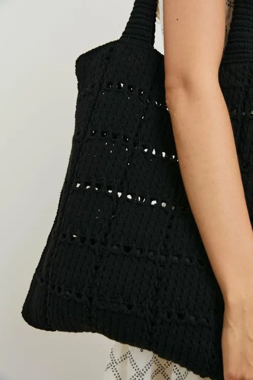 Women Rails Shoes and Accessories Crochet Tote Black Women Rails Shoes and Accessories Crochet Tote Black