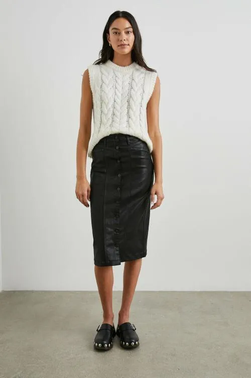 Women Rails Skirts Broadway Skirt Coated Noir Women Rails Skirts Broadway Skirt Coated Noir