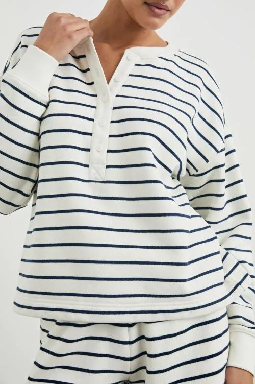 Women Rails Sleepwear and Lounge Joan Sweatshirt Sailor Stripe Navy