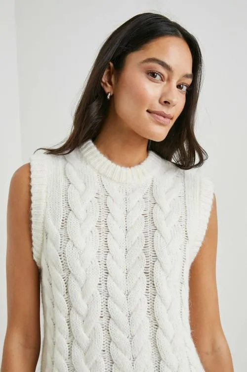 Women Rails Sweaters Alexis Sweater Vest Ivory Women Rails Sweaters Alexis Sweater Vest Ivory