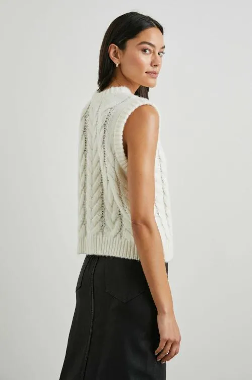 Women Rails Sweaters Alexis Sweater Vest Ivory Women Rails Sweaters Alexis Sweater Vest Ivory