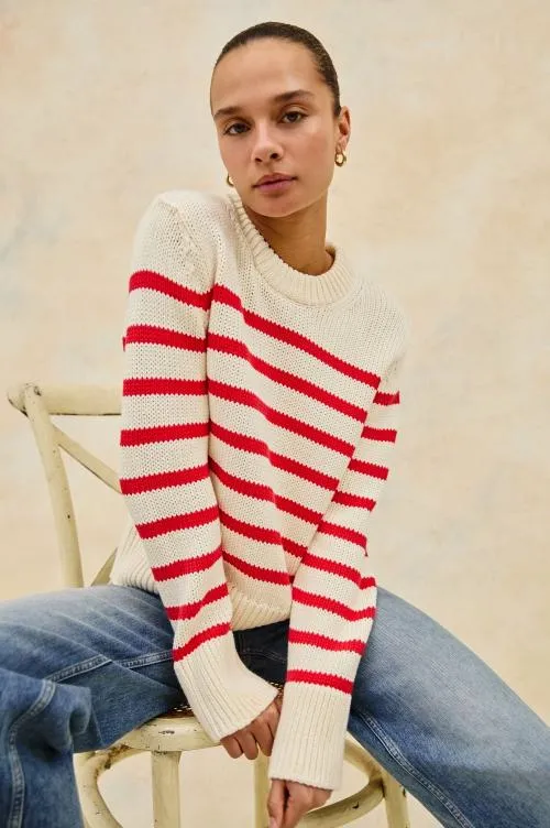 Women Rails Sweaters Alise Sweater Cherry Stripe