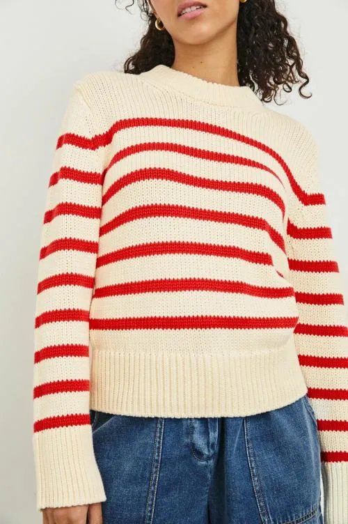 Women Rails Sweaters Alise Sweater Cherry Stripe Women Rails Sweaters Alise Sweater Cherry Stripe