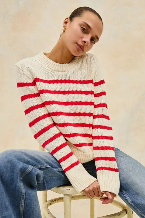 Women Rails Sweaters Alise Sweater Cherry Stripe Women Rails Sweaters Alise Sweater Cherry Stripe