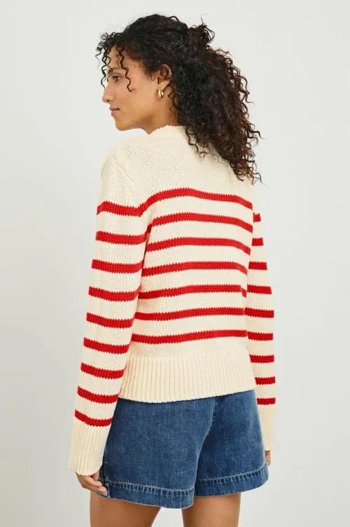 Women Rails Sweaters Alise Sweater Cherry Stripe Women Rails Sweaters Alise Sweater Cherry Stripe