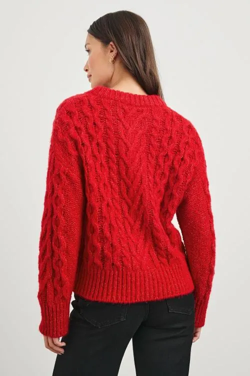 Women Rails Sweaters Amelie Sweater Scarlet Women Rails Sweaters Amelie Sweater Scarlet