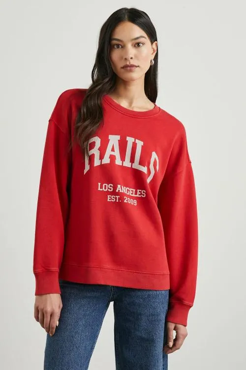 Women Rails Sweaters Anniversary Sweatshirt Washed Red